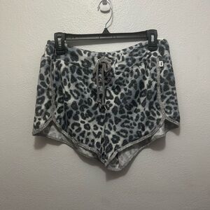 PINK Victoria's Secret Gray Leopard Sleep Shorts